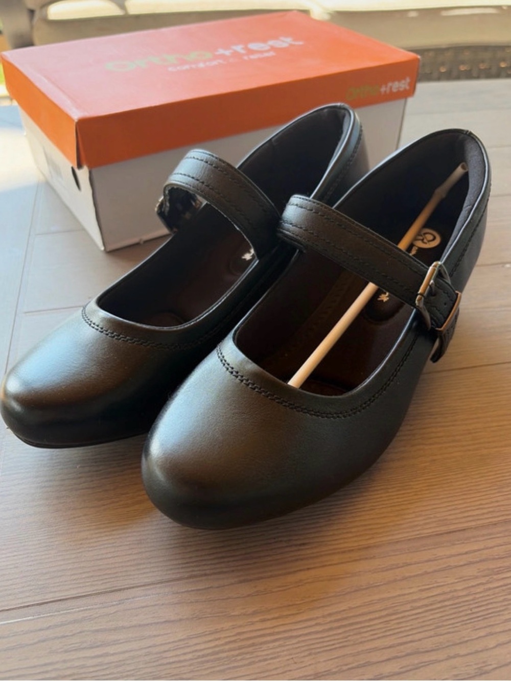 New Women’s Black Mary Jane Dress Shoes with Buckle Strap size 8
